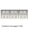 Disegno container per stoccaggio 12 IBC