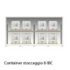Disegno container per stoccaggio 8 IBC
