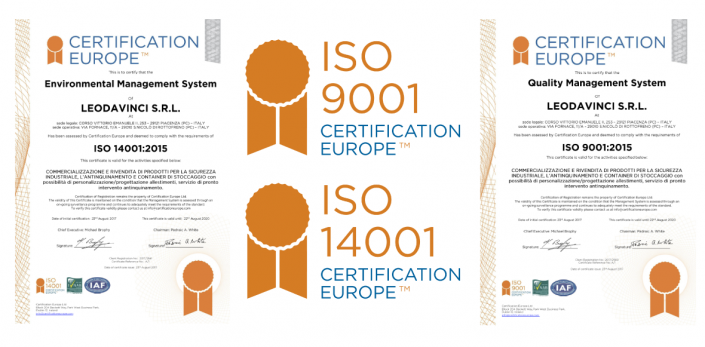 certificazioni ISO 14001 ISO 9001